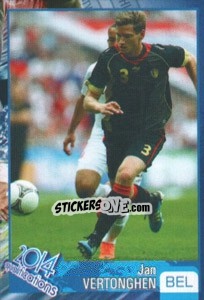 Sticker Jan Vertonghen - Kvalifikacije za svetsko fudbalsko prvenstvo 2014 - G.T.P.R School Shop