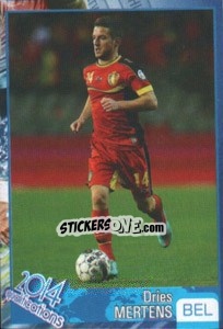 Sticker Dries Mertens - Kvalifikacije za svetsko fudbalsko prvenstvo 2014 n. 177 - G.T.P.R School Shop
