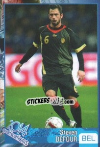 Sticker Steven Defour - Kvalifikacije za svetsko fudbalsko prvenstvo 2014 n. 182 - G.T.P.R School Shop