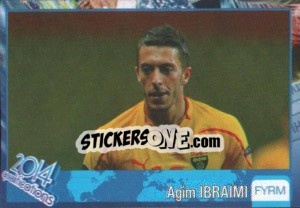 Sticker Agim Ibraimi - Kvalifikacije za svetsko fudbalsko prvenstvo 2014 - G.T.P.R School Shop