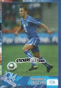 Sticker Domenico Criscito - Kvalifikacije za svetsko fudbalsko prvenstvo 2014 - G.T.P.R School Shop