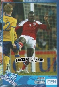 Sticker Jores Okore - Kvalifikacije za svetsko fudbalsko prvenstvo 2014 - G.T.P.R School Shop