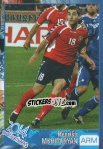 Sticker Henrikh Mkhitaryan - Kvalifikacije za svetsko fudbalsko prvenstvo 2014 n. 299 - G.T.P.R School Shop