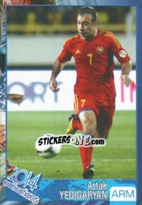 Sticker Artak Yedigaryan - Kvalifikacije za svetsko fudbalsko prvenstvo 2014 - G.T.P.R School Shop