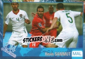 Sticker Kevin Sammut - Kvalifikacije za svetsko fudbalsko prvenstvo 2014 - G.T.P.R School Shop