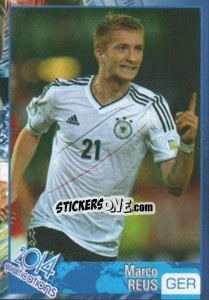 Sticker Marco Reus - Kvalifikacije za svetsko fudbalsko prvenstvo 2014 n. 322 - G.T.P.R School Shop