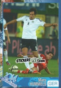 Sticker Mats Hummels - Kvalifikacije za svetsko fudbalsko prvenstvo 2014 n. 327 - G.T.P.R School Shop