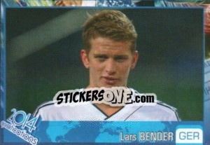 Sticker Lars Bender - Kvalifikacije za svetsko fudbalsko prvenstvo 2014 n. 329 - G.T.P.R School Shop