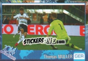 Sticker Thomas Muller - Kvalifikacije za svetsko fudbalsko prvenstvo 2014 n. 333 - G.T.P.R School Shop