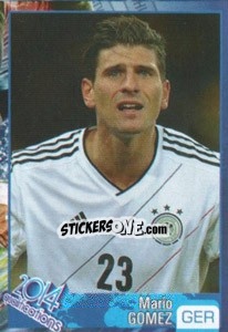 Sticker Mario Gomez - Kvalifikacije za svetsko fudbalsko prvenstvo 2014 n. 335 - G.T.P.R School Shop