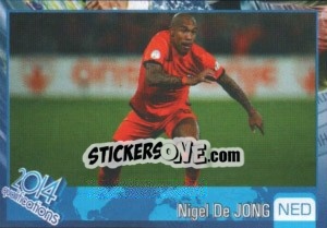 Sticker Nigel de Jong - Kvalifikacije za svetsko fudbalsko prvenstvo 2014 - G.T.P.R School Shop