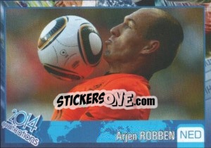 Sticker Arjen Robben - Kvalifikacije za svetsko fudbalsko prvenstvo 2014 n. 409 - G.T.P.R School Shop