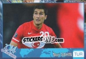 Sticker Nuri Sahin - Kvalifikacije za svetsko fudbalsko prvenstvo 2014 - G.T.P.R School Shop