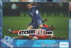 Sticker Marc Pujol - Kvalifikacije za svetsko fudbalsko prvenstvo 2014 - G.T.P.R School Shop