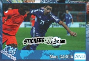 Sticker Marc Garcia - Kvalifikacije za svetsko fudbalsko prvenstvo 2014 - G.T.P.R School Shop