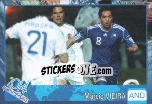 Sticker Marcio Vieira - Kvalifikacije za svetsko fudbalsko prvenstvo 2014 - G.T.P.R School Shop