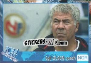 Sticker Egil Olsen - Kvalifikacije za svetsko fudbalsko prvenstvo 2014 - G.T.P.R School Shop