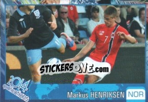 Sticker Markus Henriksen - Kvalifikacije za svetsko fudbalsko prvenstvo 2014 - G.T.P.R School Shop