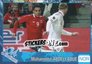 Sticker Mohammed  Abdellaoue - Kvalifikacije za svetsko fudbalsko prvenstvo 2014 - G.T.P.R School Shop