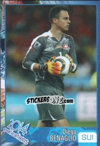 Sticker Diego Benaglio - Kvalifikacije za svetsko fudbalsko prvenstvo 2014 n. 517 - G.T.P.R School Shop
