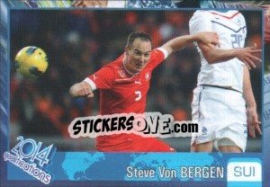 Sticker Steve Von Bergen - Kvalifikacije za svetsko fudbalsko prvenstvo 2014 n. 522 - G.T.P.R School Shop
