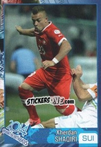 Sticker Xherdan Shaqiri - Kvalifikacije za svetsko fudbalsko prvenstvo 2014 n. 523 - G.T.P.R School Shop