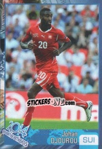 Sticker Johan Djourou - Kvalifikacije za svetsko fudbalsko prvenstvo 2014 n. 524 - G.T.P.R School Shop