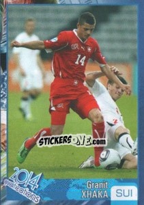 Sticker Granit Xhaka - Kvalifikacije za svetsko fudbalsko prvenstvo 2014 n. 531 - G.T.P.R School Shop
