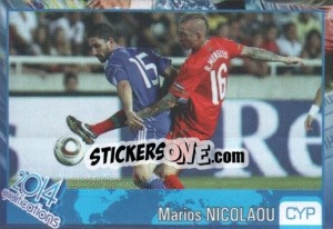 Sticker Marios Nicolaou - Kvalifikacije za svetsko fudbalsko prvenstvo 2014 - G.T.P.R School Shop