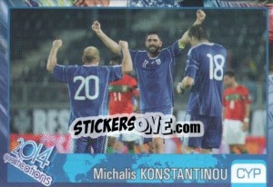 Sticker Michalis Konstantinou - Kvalifikacije za svetsko fudbalsko prvenstvo 2014 - G.T.P.R School Shop