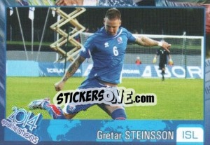 Sticker Gretar Steinsson - Kvalifikacije za svetsko fudbalsko prvenstvo 2014 n. 554 - G.T.P.R School Shop