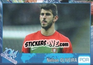 Sticker Nelson Oliveira - Kvalifikacije za svetsko fudbalsko prvenstvo 2014 - G.T.P.R School Shop