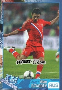 Sticker Alan Dzagoev - Kvalifikacije za svetsko fudbalsko prvenstvo 2014 n. 594 - G.T.P.R School Shop