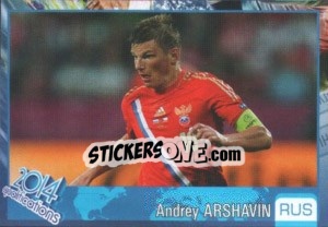 Sticker Andrey Arshavin - Kvalifikacije za svetsko fudbalsko prvenstvo 2014 - G.T.P.R School Shop
