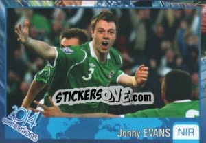 Sticker Jonny Evans - Kvalifikacije za svetsko fudbalsko prvenstvo 2014 - G.T.P.R School Shop