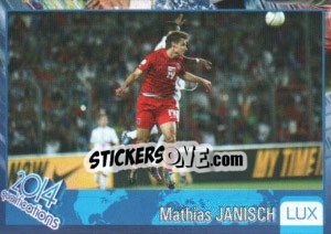 Sticker Mathias Janisch - Kvalifikacije za svetsko fudbalsko prvenstvo 2014 - G.T.P.R School Shop