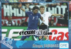 Sticker Georgios Samaras - Kvalifikacije za svetsko fudbalsko prvenstvo 2014 - G.T.P.R School Shop