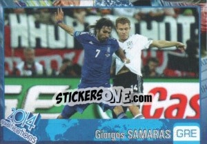 Sticker Georgios Samaras - Kvalifikacije za svetsko fudbalsko prvenstvo 2014 n. 651 - G.T.P.R School Shop