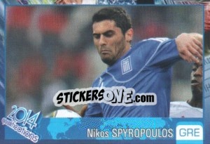 Sticker Nikos Spyropoulos - Kvalifikacije za svetsko fudbalsko prvenstvo 2014 n. 654 - G.T.P.R School Shop