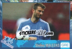 Sticker Stelios Malezas - Kvalifikacije za svetsko fudbalsko prvenstvo 2014 - G.T.P.R School Shop