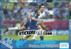 Sticker Dimitris Salpingidis - Kvalifikacije za svetsko fudbalsko prvenstvo 2014 n. 658 - G.T.P.R School Shop