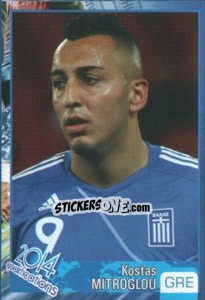 Sticker Kostas Mitroglou - Kvalifikacije za svetsko fudbalsko prvenstvo 2014 - G.T.P.R School Shop