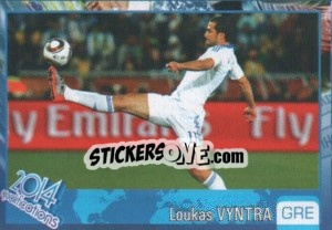 Sticker Loukas Vyntra - Kvalifikacije za svetsko fudbalsko prvenstvo 2014 n. 666 - G.T.P.R School Shop