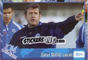 Sticker Safet Susic - Kvalifikacije za svetsko fudbalsko prvenstvo 2014 - G.T.P.R School Shop
