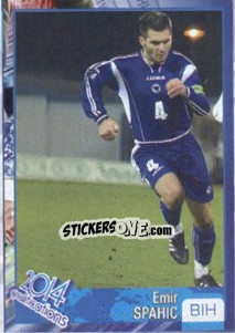 Sticker Emir Spahic - Kvalifikacije za svetsko fudbalsko prvenstvo 2014 - G.T.P.R School Shop