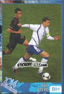 Sticker Edin Dzeko - Kvalifikacije za svetsko fudbalsko prvenstvo 2014 n. 702 - G.T.P.R School Shop