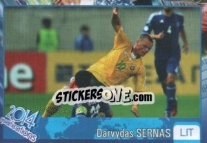Sticker Darvydas Sernas - Kvalifikacije za svetsko fudbalsko prvenstvo 2014 - G.T.P.R School Shop