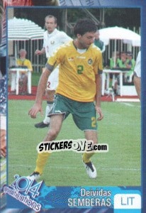 Sticker Deividas Semberas - Kvalifikacije za svetsko fudbalsko prvenstvo 2014 - G.T.P.R School Shop