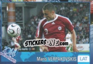 Sticker Maris Verpakovskis - Kvalifikacije za svetsko fudbalsko prvenstvo 2014 - G.T.P.R School Shop