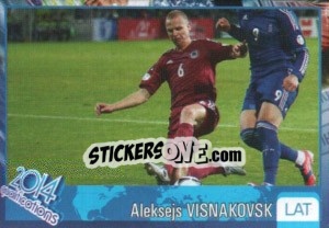 Sticker Aleksejs Visnakovs - Kvalifikacije za svetsko fudbalsko prvenstvo 2014 - G.T.P.R School Shop